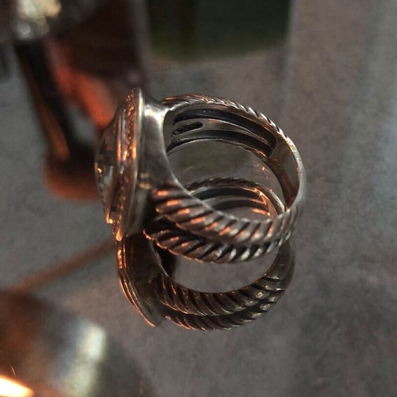David Yurman Albion Ring Prasiolite & Diamonds - Picture 4 of 4